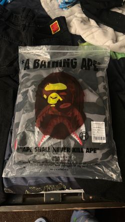 Bape black and grey camo hoodie