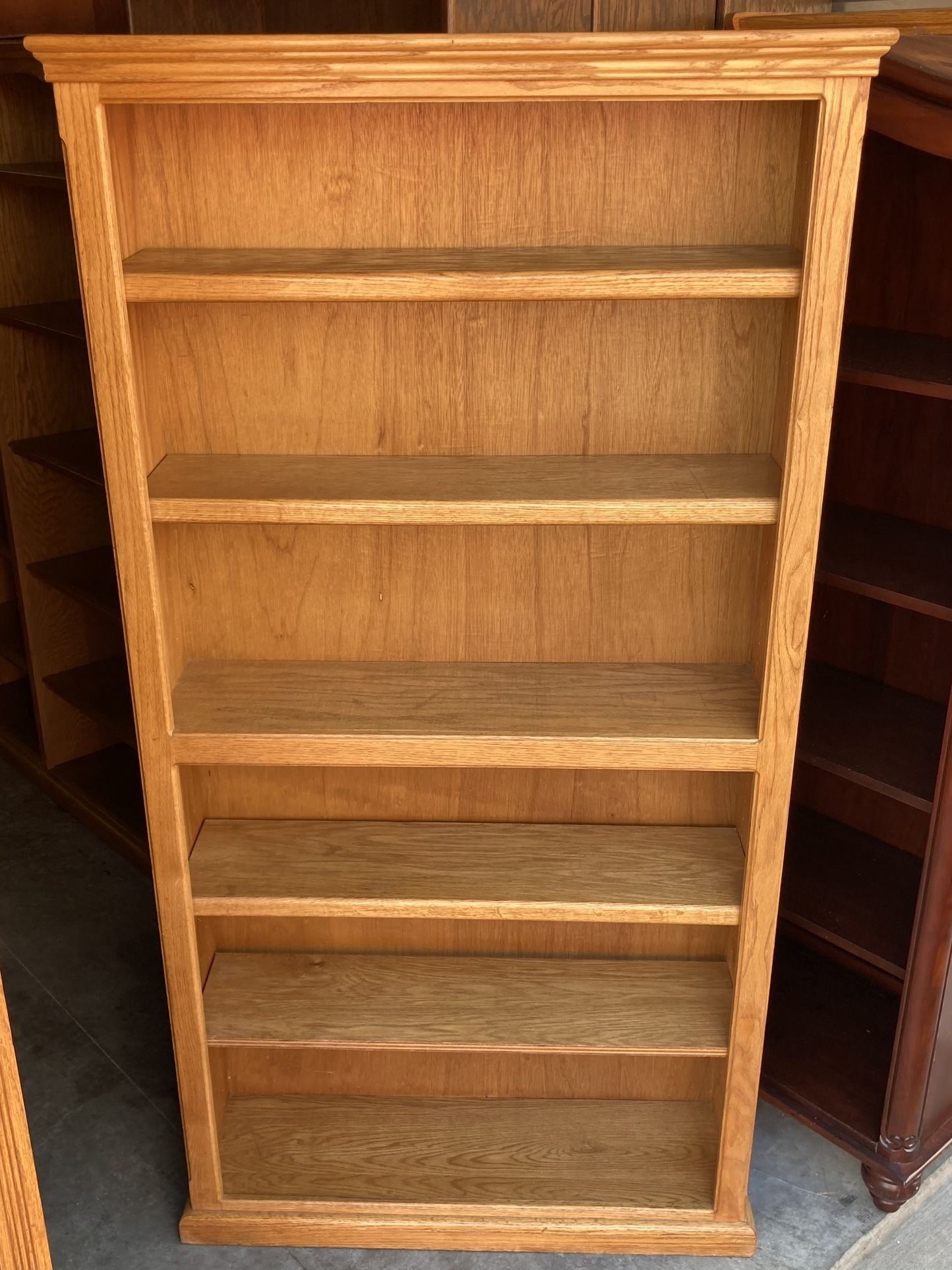 6 Tier Oak Bookcase / Bookshelf / Storage Display Shelving