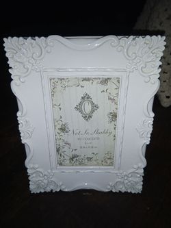 White decorative plastic frame