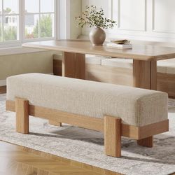 Modern Upholstered Dining Bench Kitchen Stool