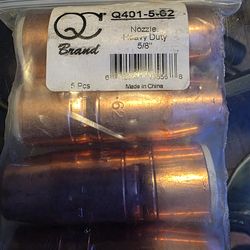 5/8 Mig welder nozzles. 5 pack. PART # Q401-5-62.