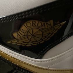 (Used) Size 11 Air Jordan 1 Mid Sneakers [Black/Gold/White]