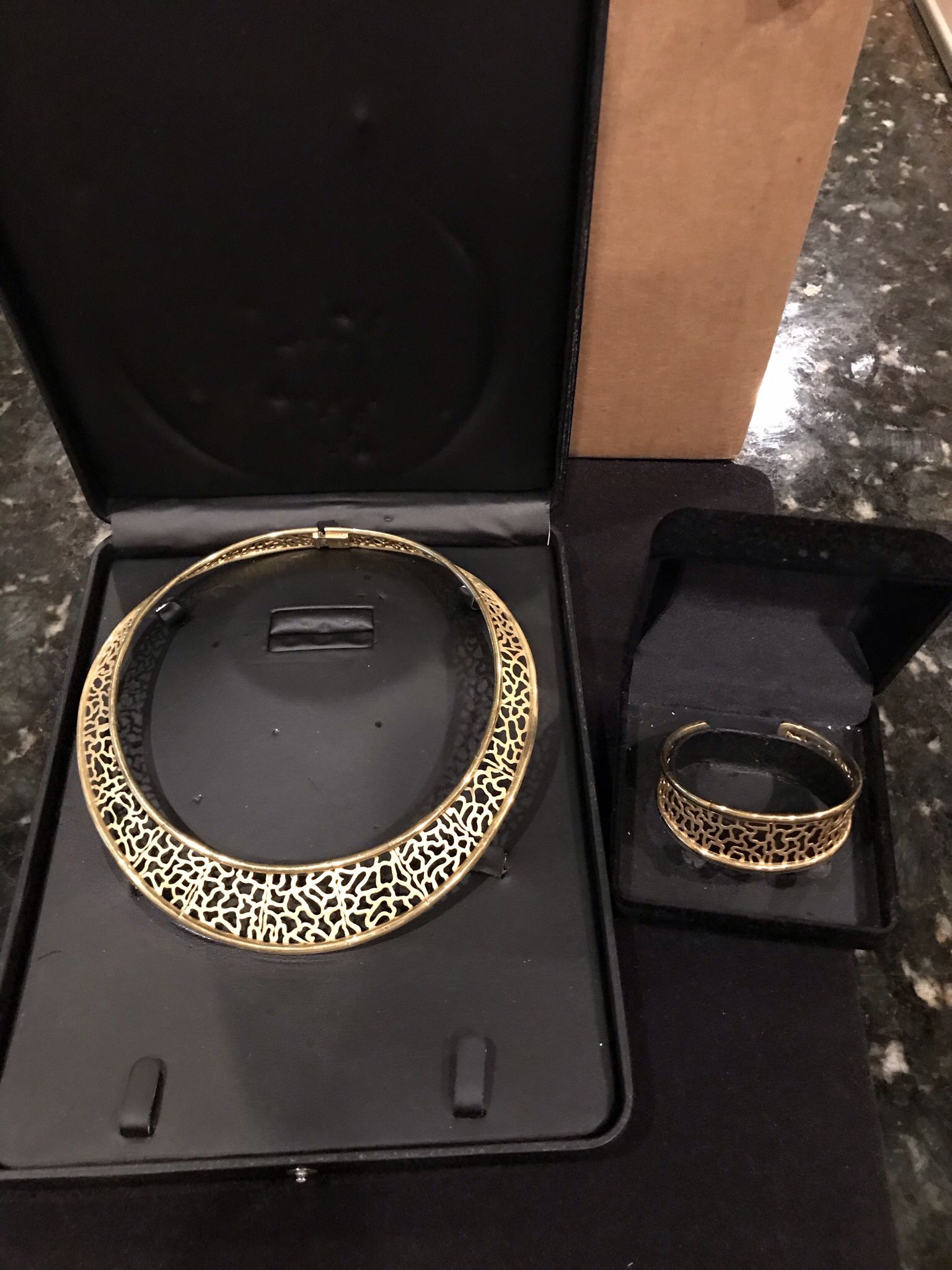 Stunning Gold-plated Choker & Bracelet 