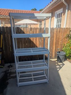 Plastic storage shelf