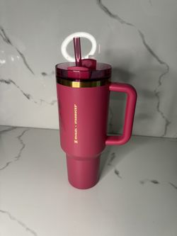 2024 Holiday Starbucks x Stanley Berry Pink Glitter 40oz Tumbler