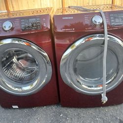Samsung Washer And Dryer Set Electric Topload 