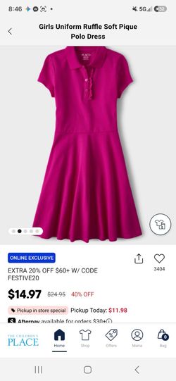 The Children's Place Girls Ruffle Polo Dress