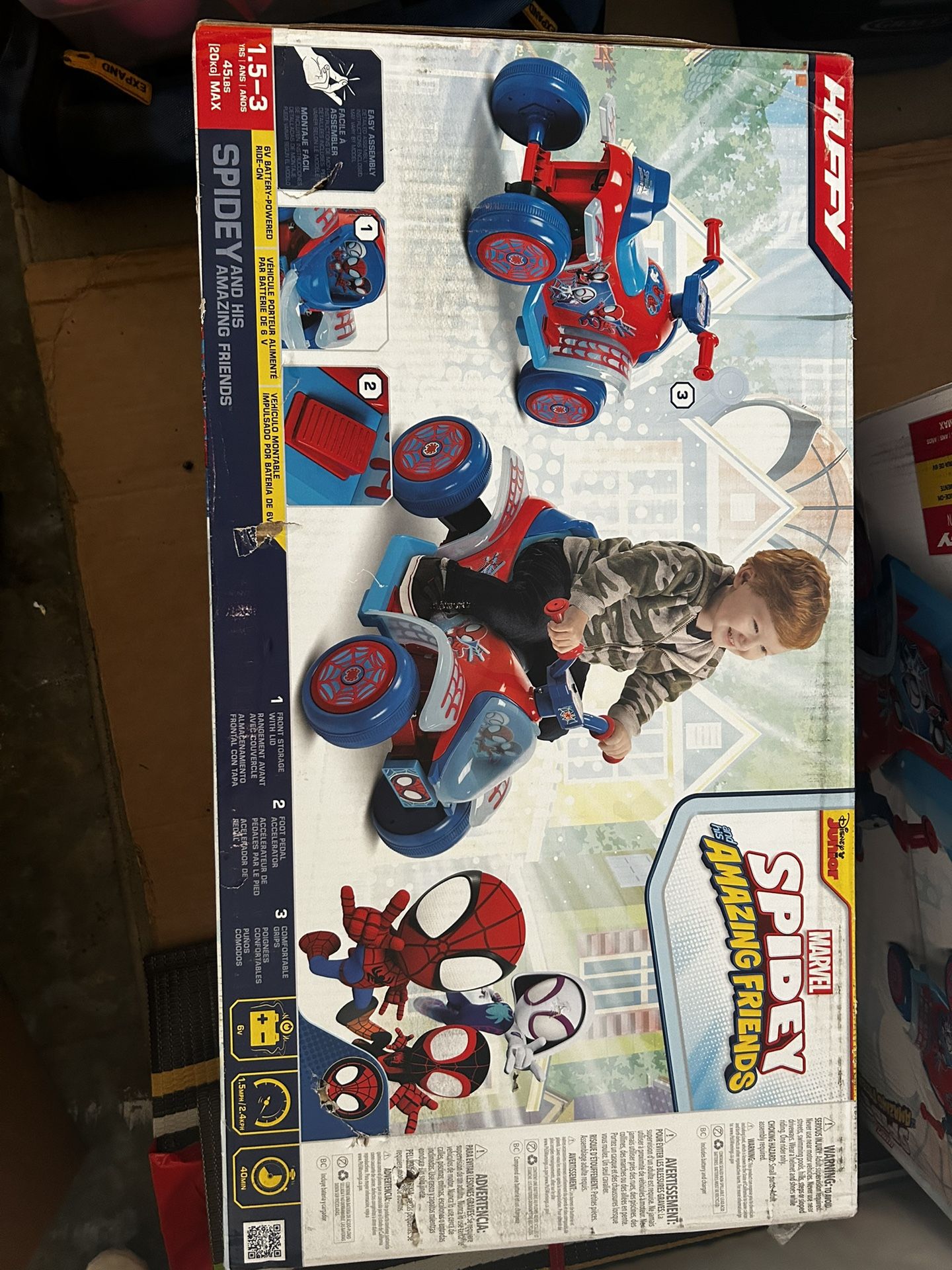 Huffy Spidey and His Amazing Friends Battery Ride-On Quad - 6V - 