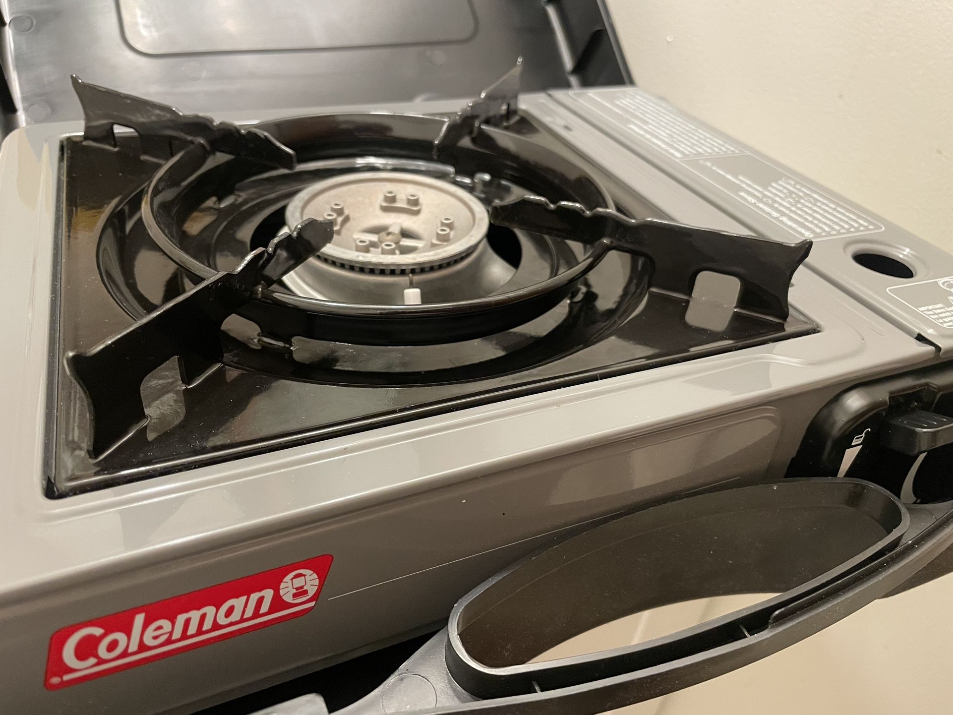 Coleman Tabletop Portable Butane Gas Camping Stove, 1 Burner, Gray