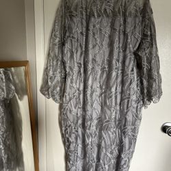 Women Sexy Plus Size Long Sleeve Solid Splicing Perspective Sequin Dress