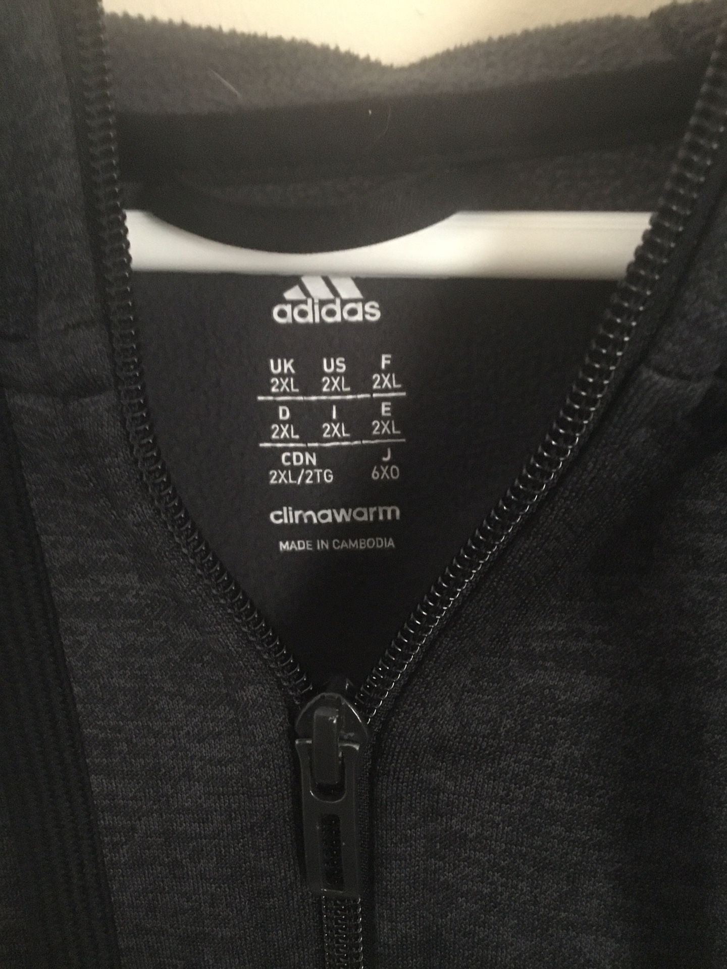 Men’s 2xL Adidas Zip/lined Hoodie