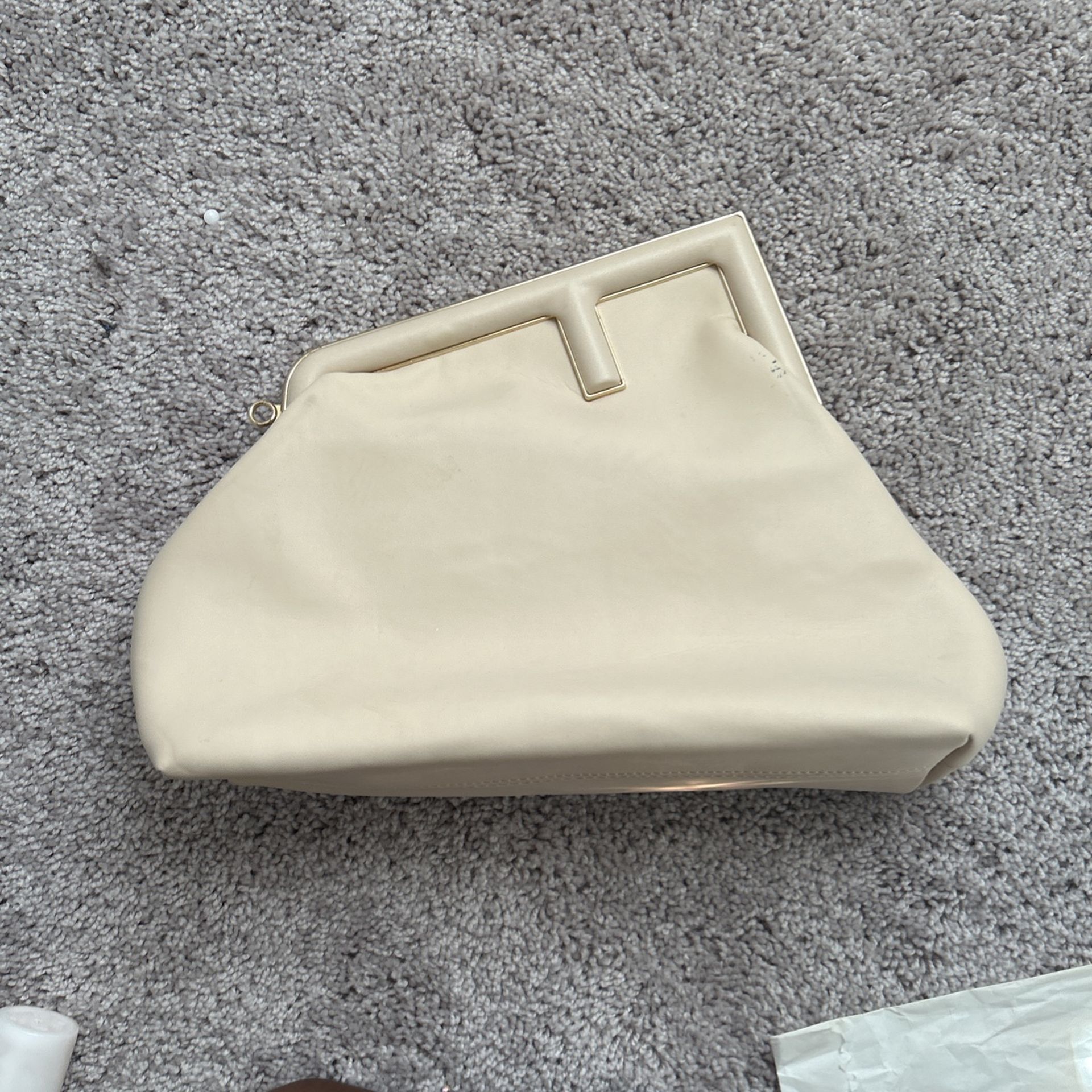  Fendi Medium F Asymmetric Clutch Bag