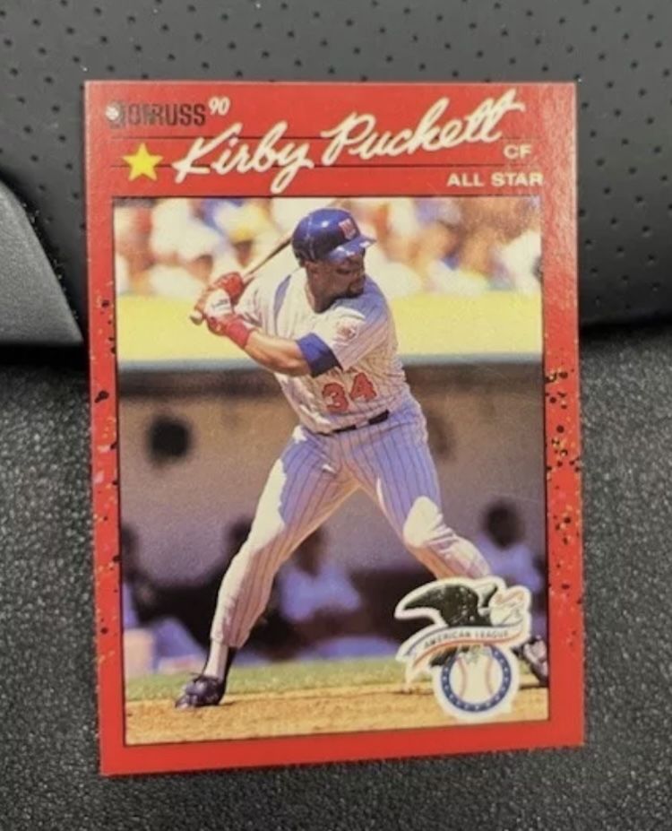 **ERROR CARD** 1990 Donruss Kirby Puckett HOF All-Star - 4 Errors!