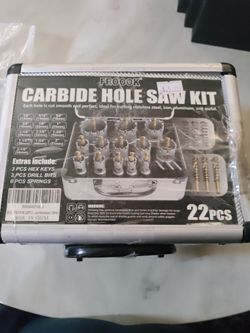 Carbide hole saw kit