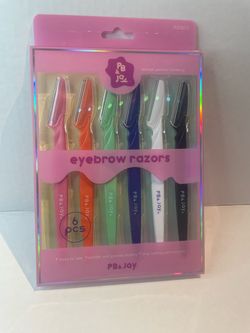 Eyebrows razors 6 pack assortment colors