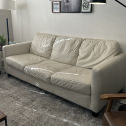 White Leather Sofa