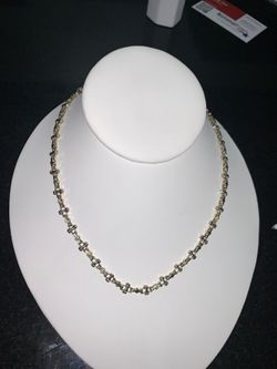 Gold Chain with Diamonds