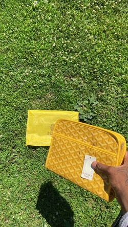 Mens Yellow GoYard Clutch Bag