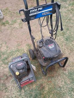 2 pressure washers as is won't turn right on 75th avenue and Indian School cross streets for pickup serious buyers only please as it
