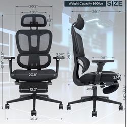 Ergonomic Office Chair with Foot Rest