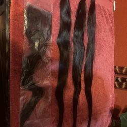 Three 30 Inch Bundles Of Brazilian With 20 Inch Closure 