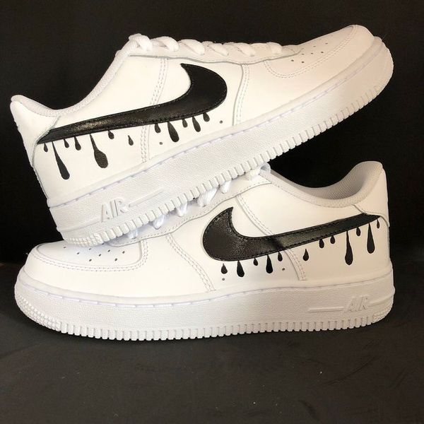 CUSTOM BLACK DRIP AIR-FORCES for Sale in Riverside, CA - OfferUp