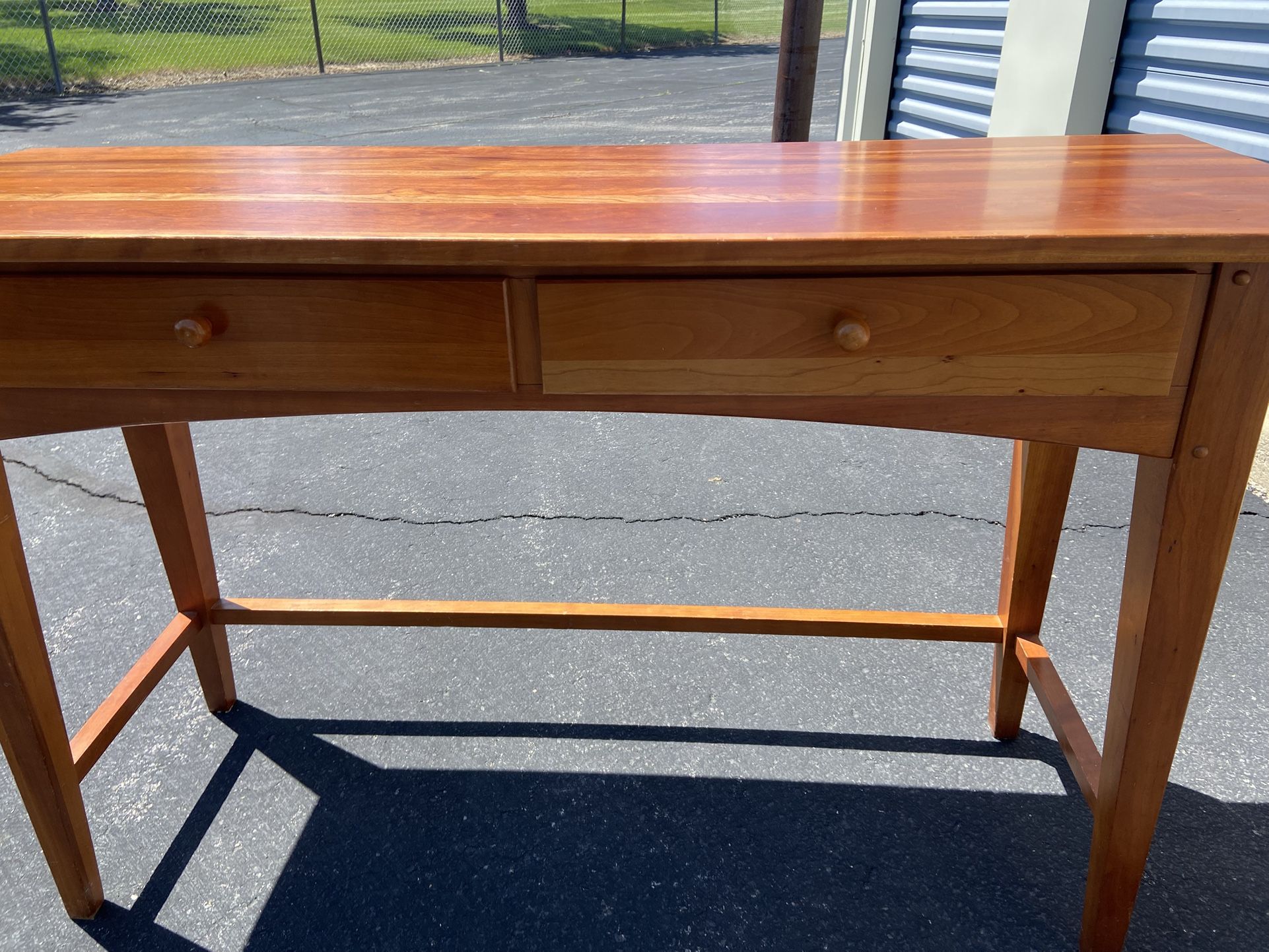 Broyhill Natural Cherry Wood Console Foyer Sofa Table USA Made