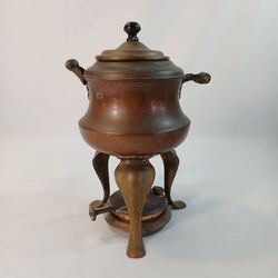 Antique Copper Samovar Hot Water Urn – Roman Mark – Tea Coffee Dispenser
