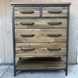 Beautiful industrial style tallboy dresser