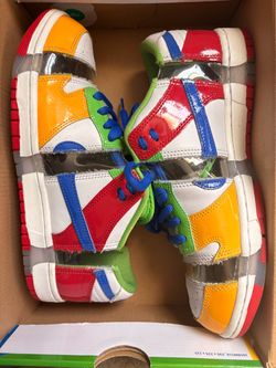 Multicolor Patent Leather High-Top Sneakers