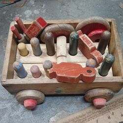 Antique Wood Blocks N Tow. 