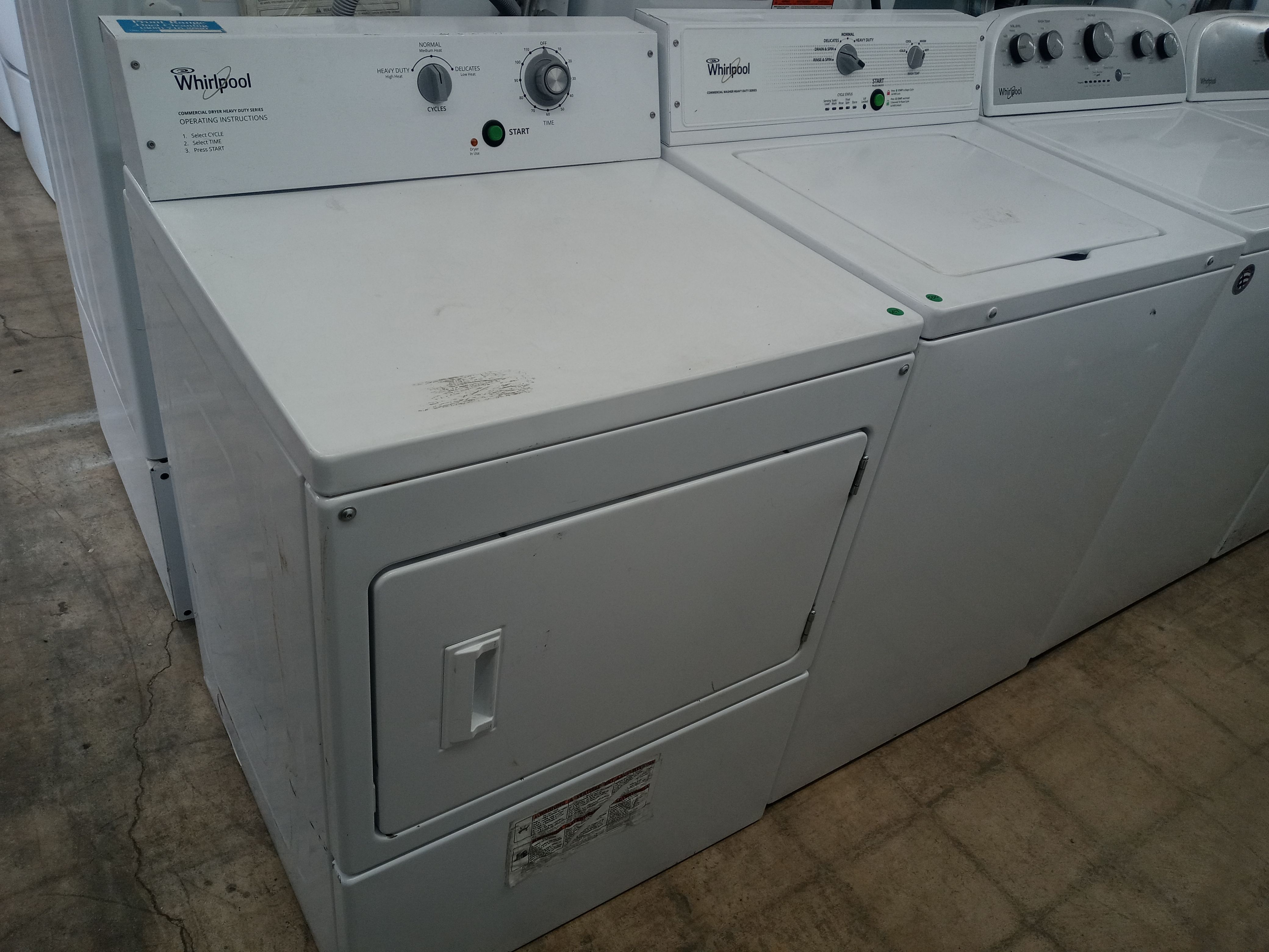 Whirlpool commercial top load washer and dryer set - Free delivery
