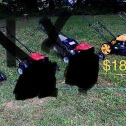 4 different lawnmowers. Husqvarna, craftsman, Yard-man , MTD. $85 to $195 Will trade
