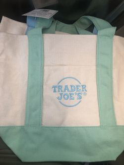 Trader Joe’s Mini Pastel Canvas Tote Bag (Green)
