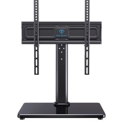 PERLESMITH Universal Swivel TV Stand for 24-60 inch TVs up to 99 lbs, 12 Height Adjustable Table Top Max VESA 400x400mm, PSTVS33