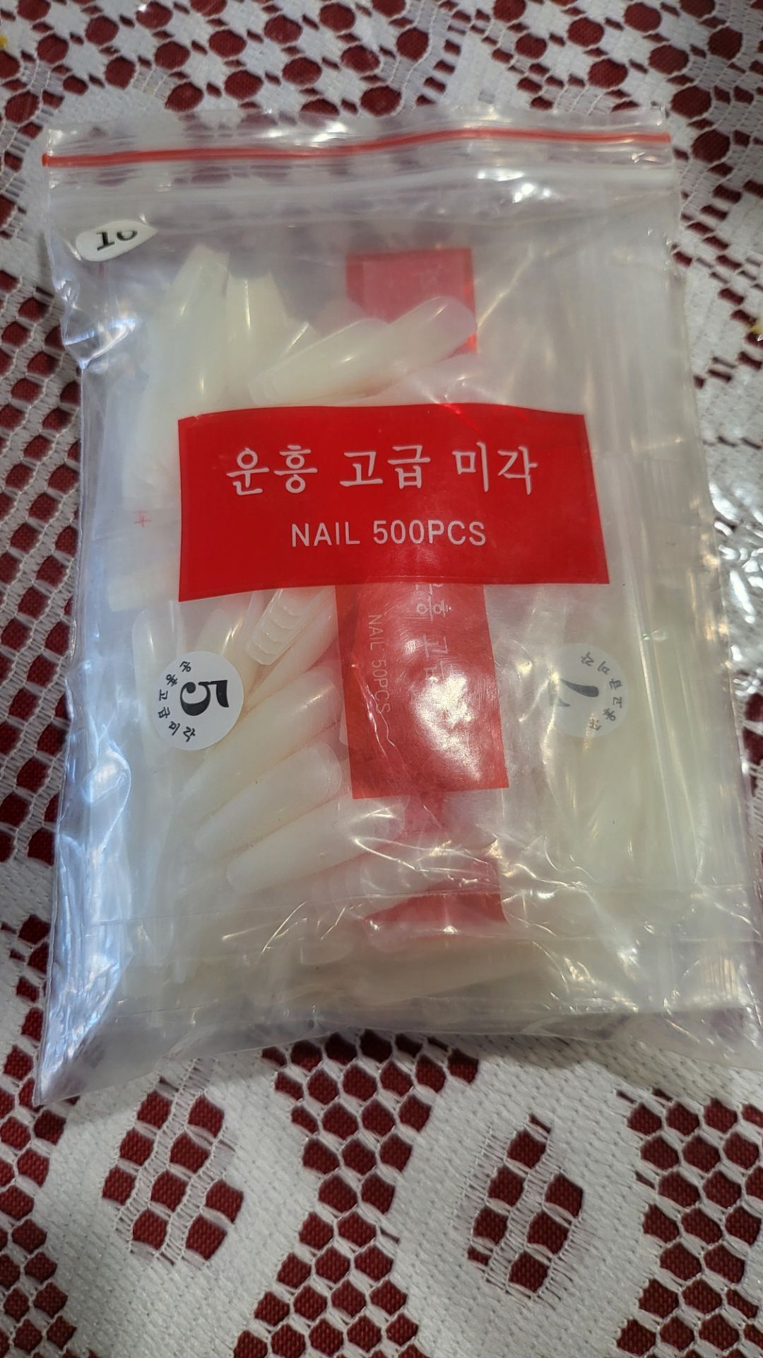 Clear/Off-White False Nail Tips
