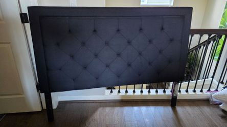 Upholstered Queen Headboard (black)