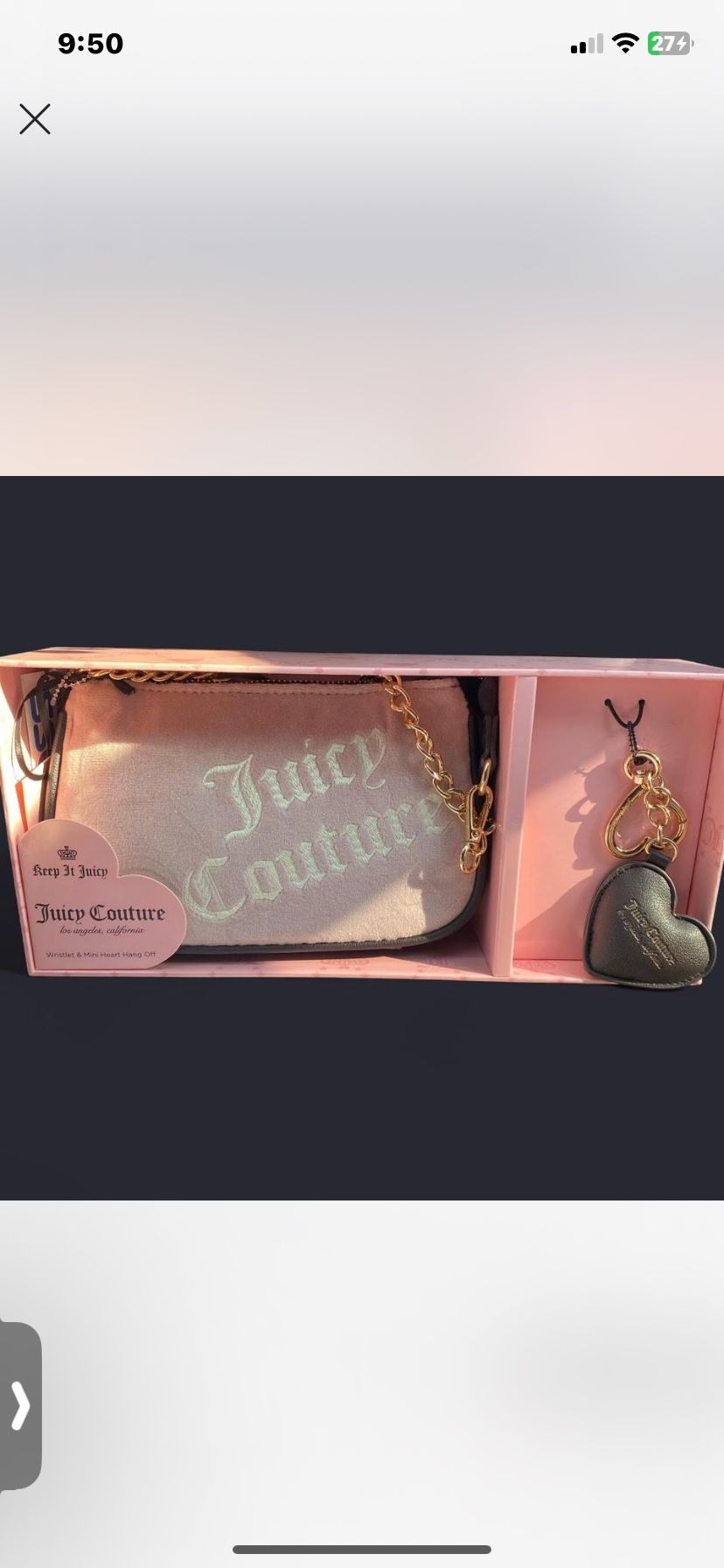 Juicy Couture Bag ( Pink And Brown With Charm)