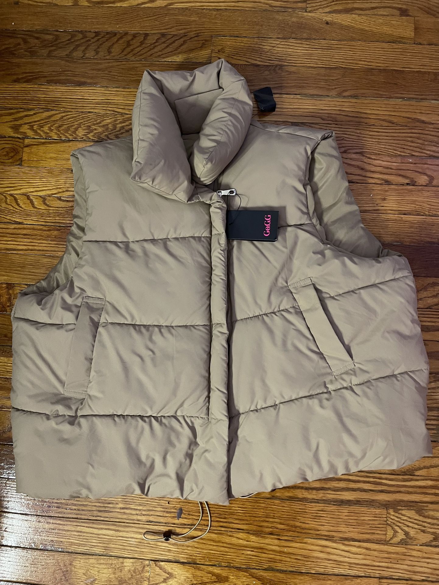 Tan Puffer Vest