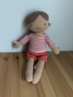 Target Kids Cloud Island Plush Baby Boy Doll Lovey Soft Body Red Striped 