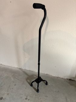 Adjustable Quad Cane – 4-Prong Base Walking Cane