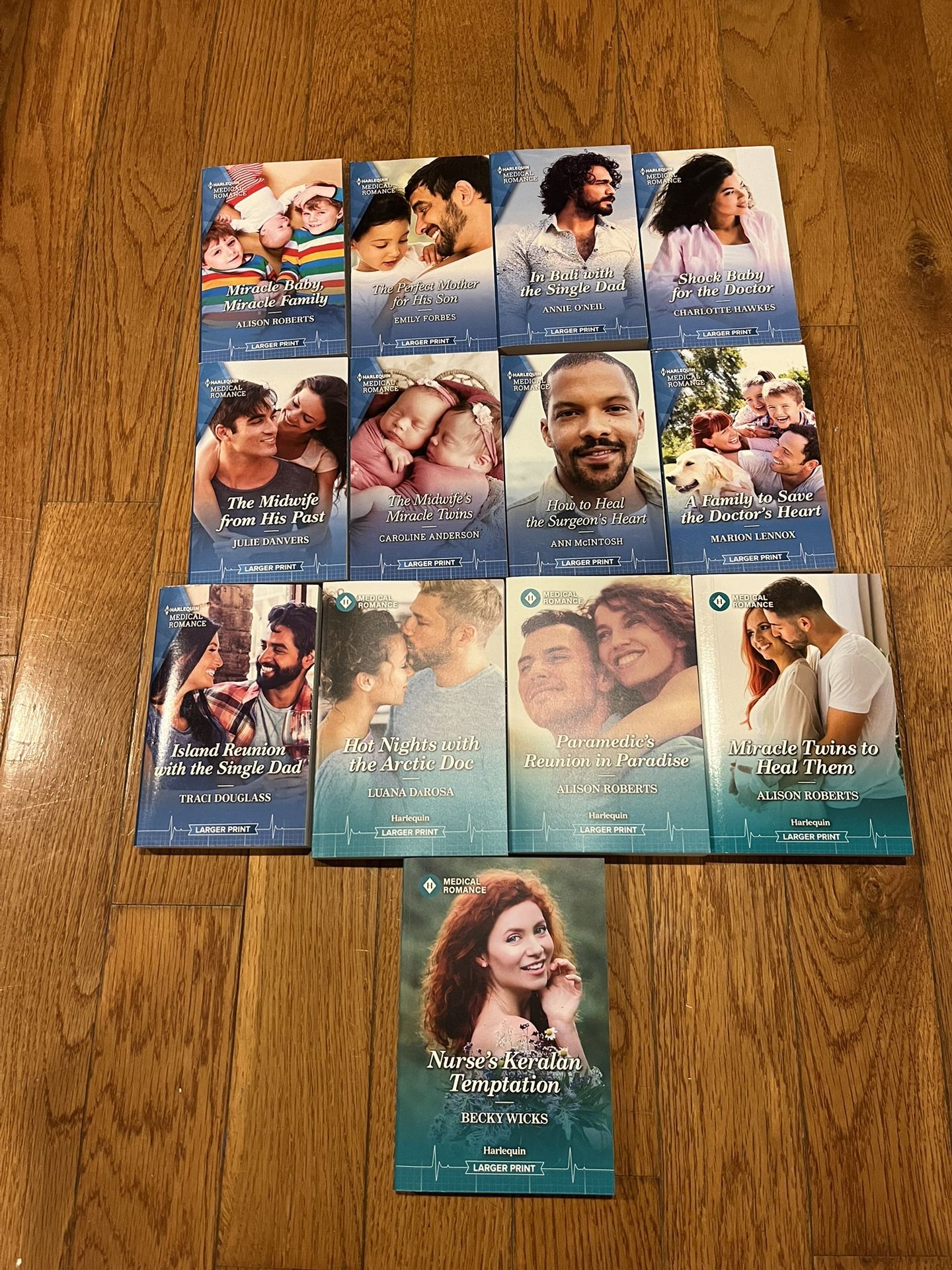 14 Harlequin Medical Romance Paperback Novel Book Large Larger Print Lot Set