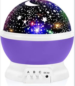 Night Light for Kids, Kids Night Light Nebula 360 Degree Rotation - 4 LED Bulbs 12 Light Color Star Projector Changing with USB Cable, Romantic Gifts 