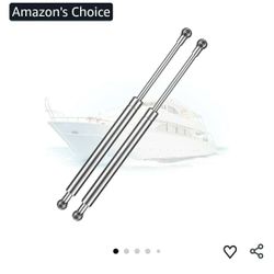 New 15 inch 20lb Stainless Steel Gas Struts Spring Prop, 2 Pcs C16-15064 Gas Shock 15" Lift Support Marine Gas Struts for Boat Locker Camper Shell Rea