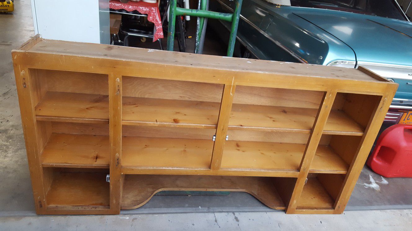 Vintage Wood Upper Cabinets/Shelves/Garage Shelving