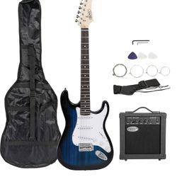 ZENY™ 39" Full Size Electric Guitar w/Amp, Case and Accessories Package