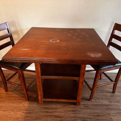 Bar Height Table With 2 Chairs. 