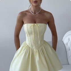 Strapless Corset Mini Dress