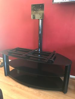 GLASS SHELVES TV STAND & MEDIA CENTER (55")