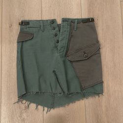 MOTHER Denim Green Utility Cargo Mini Skirt – Size [27]